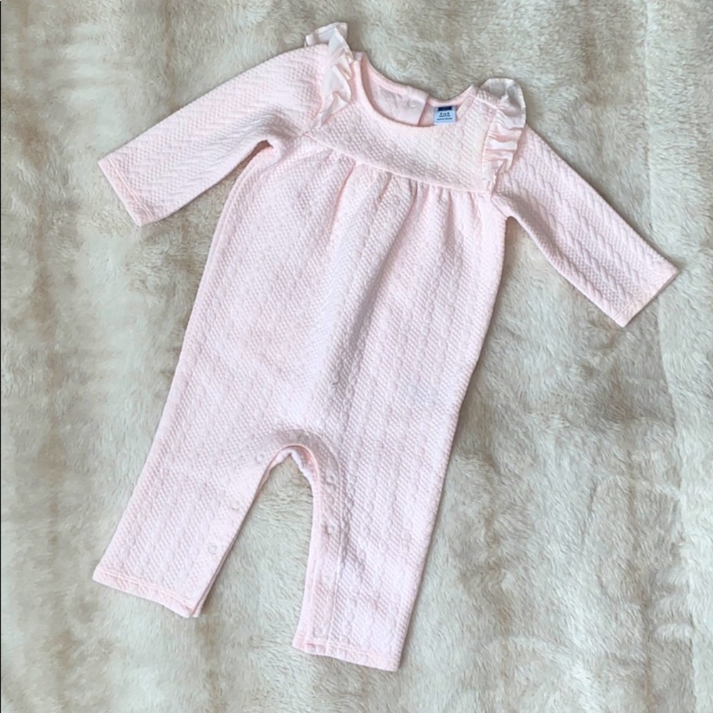 Janie + Jack pink knit one piece. Brand new 💕